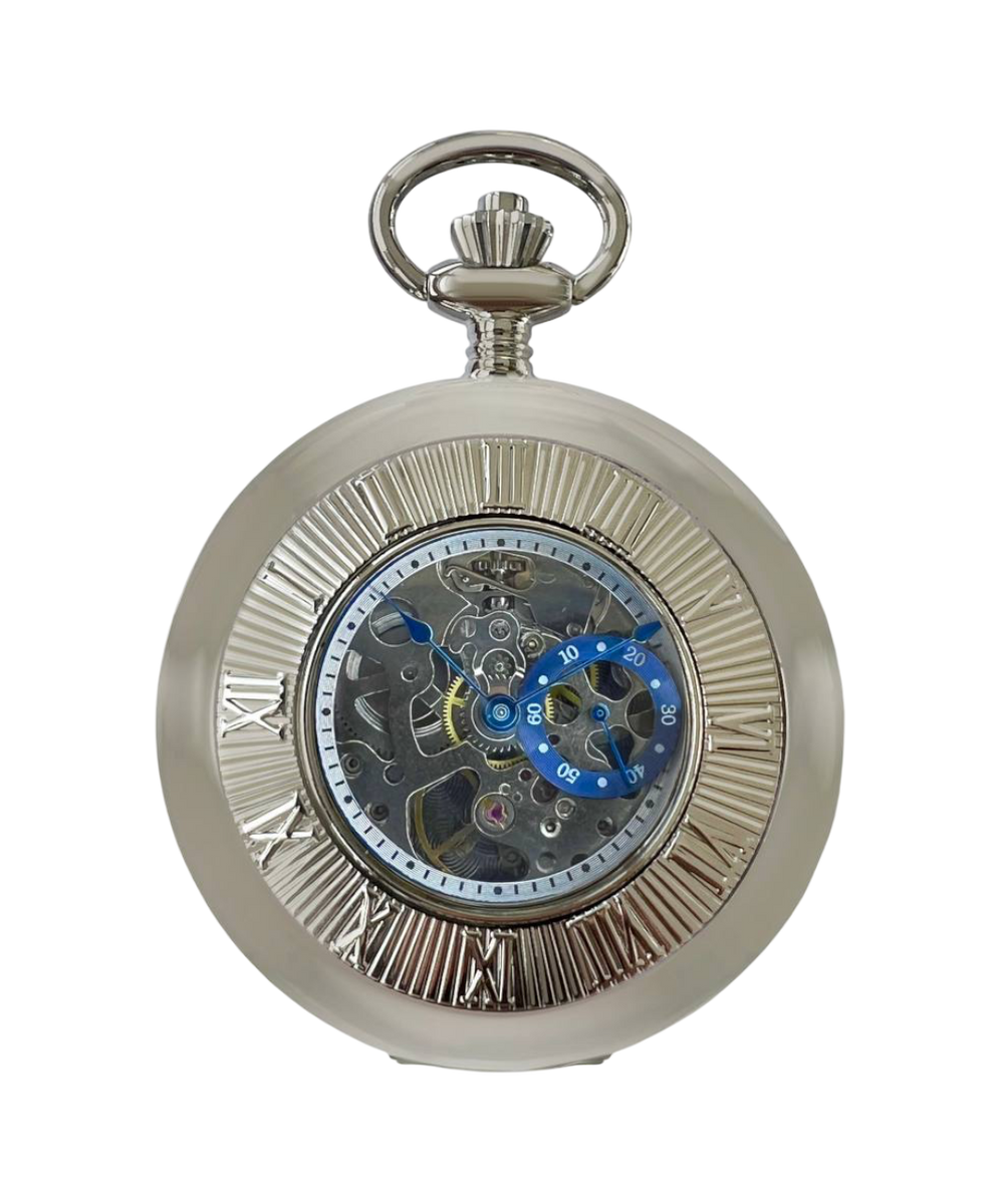 Stainless Steel Gotham Mechanical Pocket Watch Gotham Men's