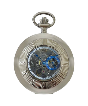 DOUBLE COVER BLUE POCKETWATCH