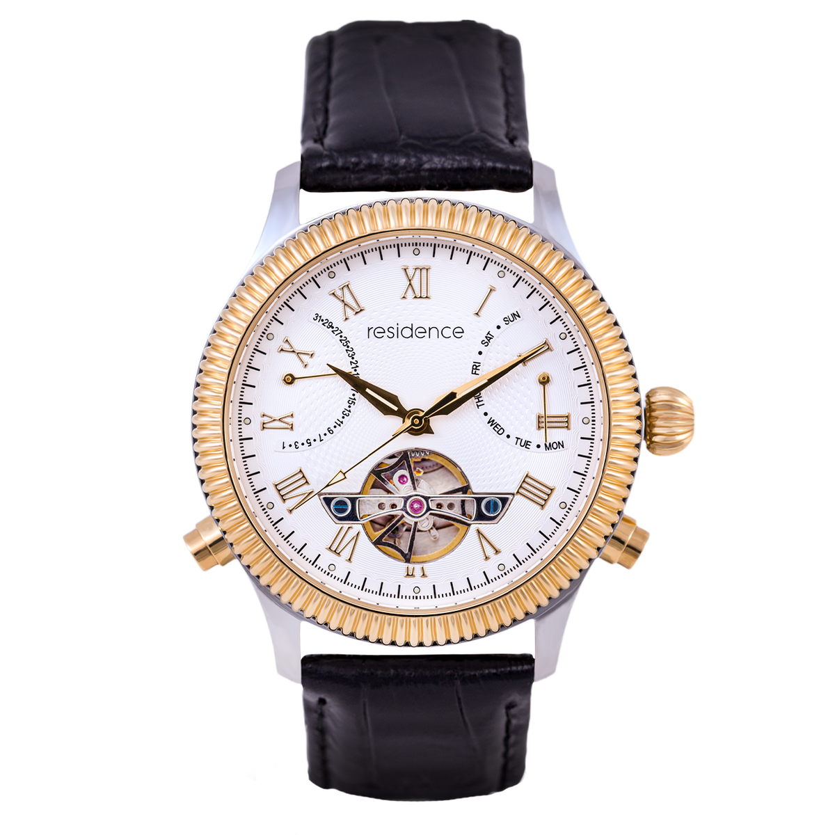 Aviator Watch Silver Gold